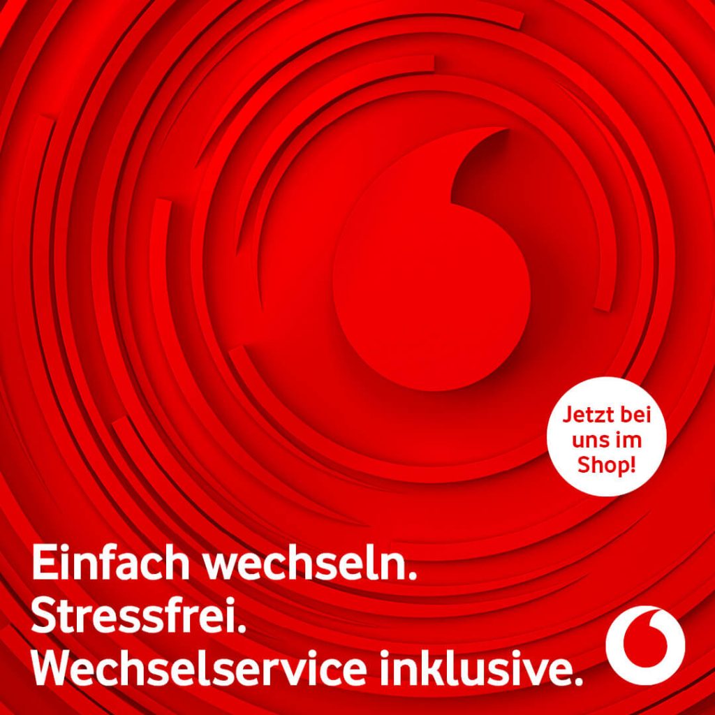 Einfach wechseln, stressfrei, Wechselservice inklusive bei vodafone.