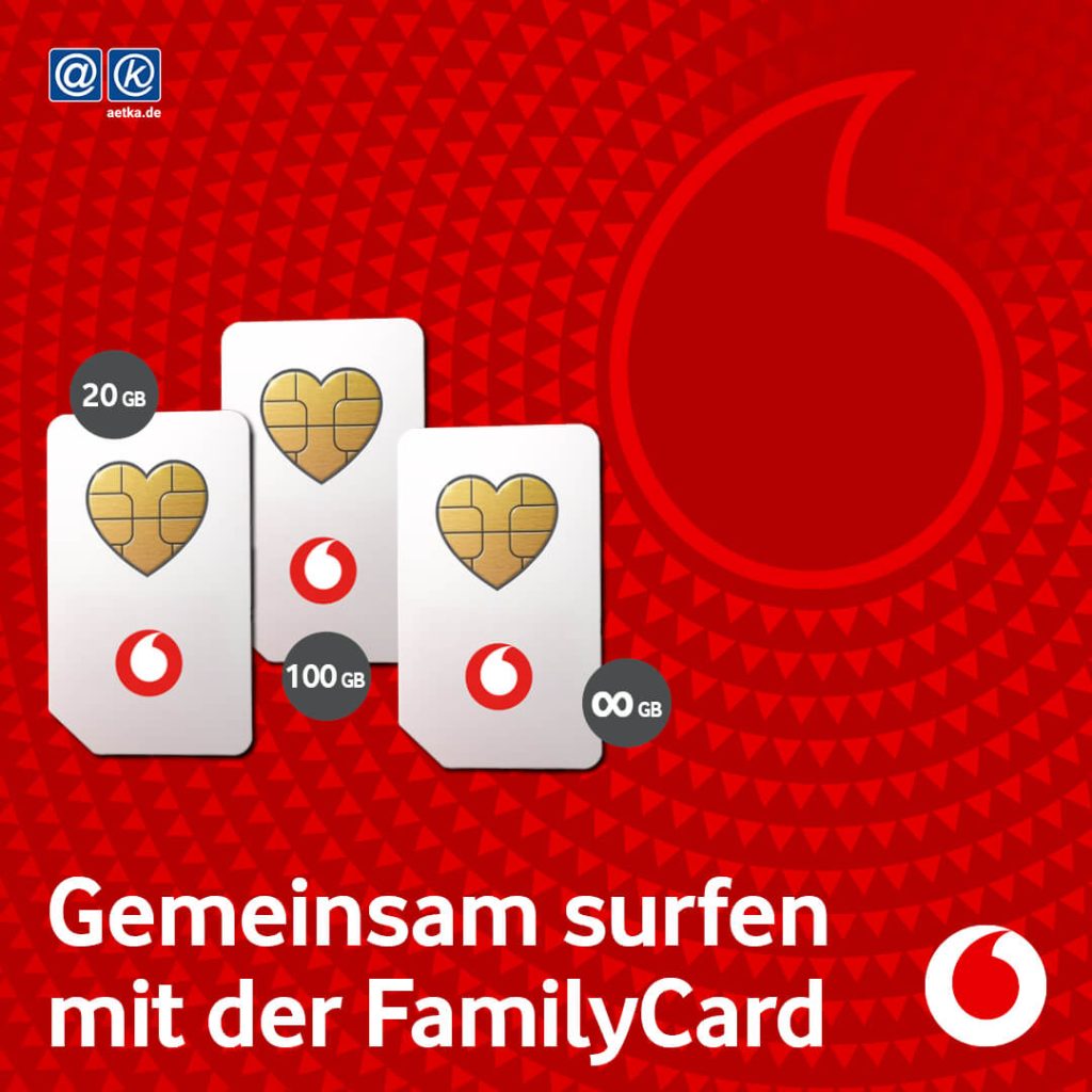 vodafone Gemeinsam surfen mit der FamilyCard.