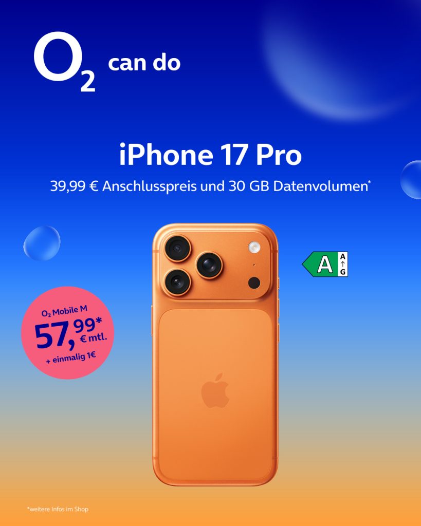 iPhone 17 pro O2 Angebot.