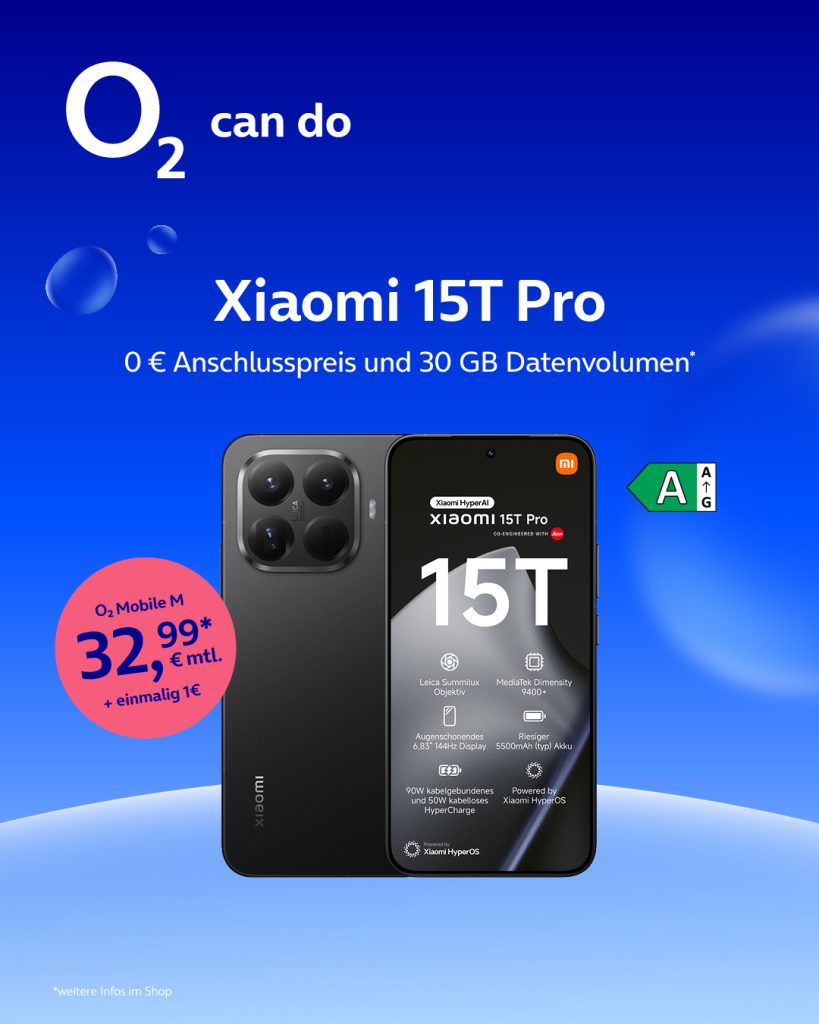 Xiaomi 15T Pro O2 Angebot.