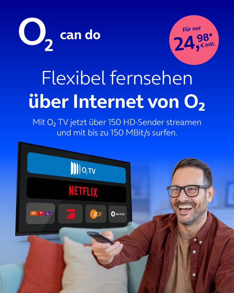 O2 Internet Fernsehen Angebot.