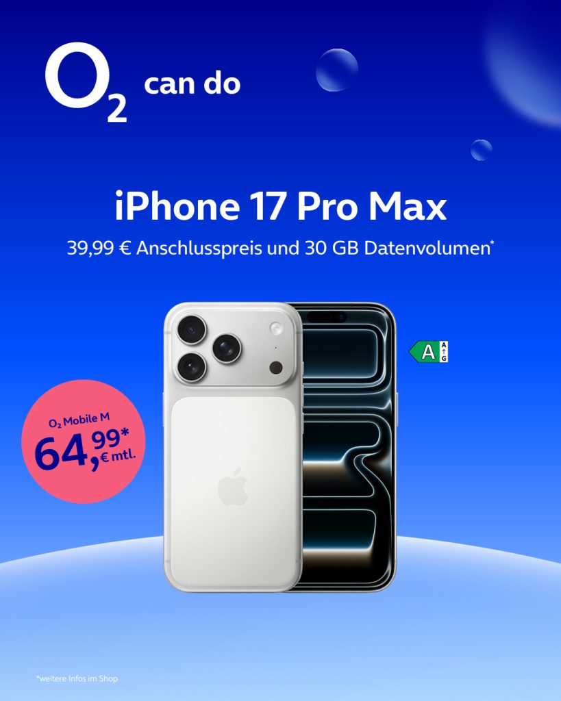 iPhone 17 Pro Max Angebot O2.