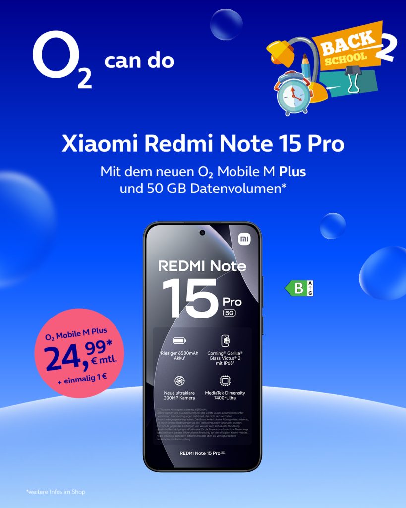 Handy o2 Xiaomi Redmi Note15Pro.