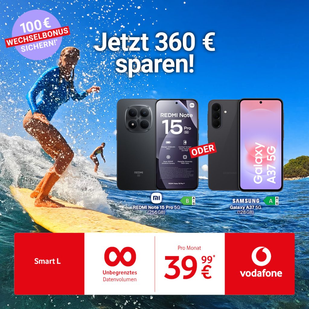 Vodafone Redmi Note Angebot.