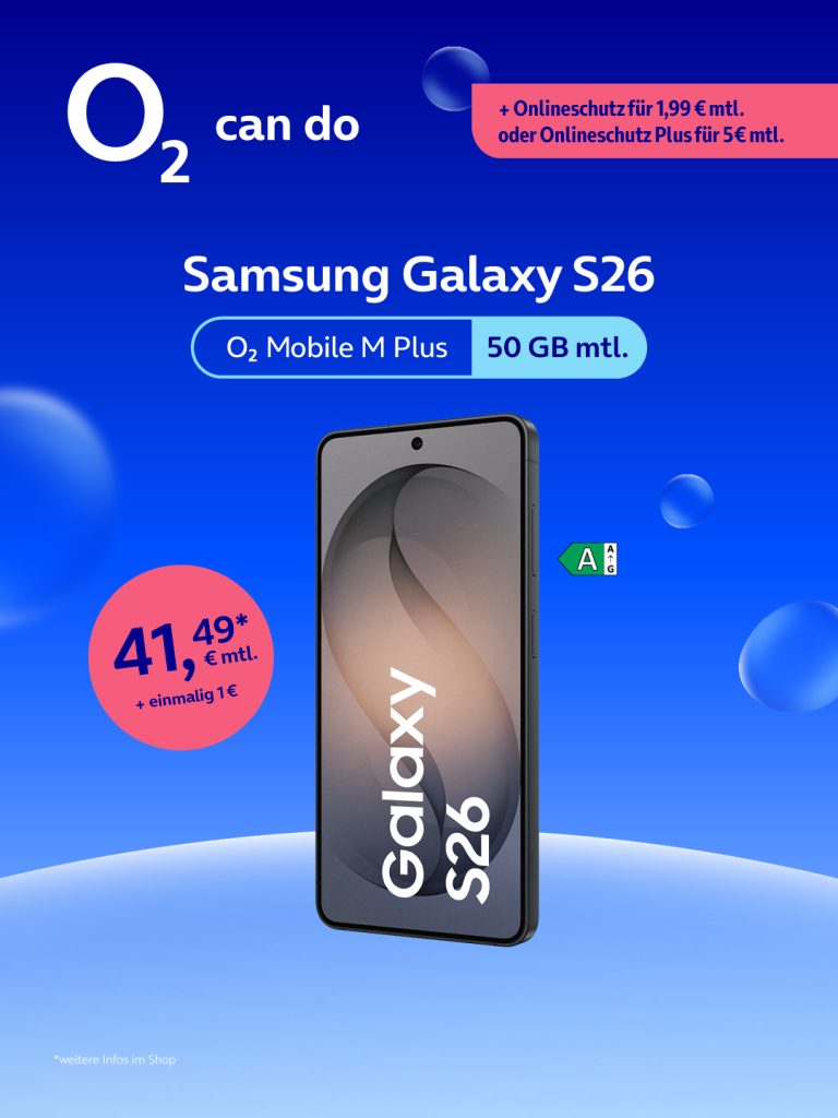 Angebot O2 Samsung S26.
